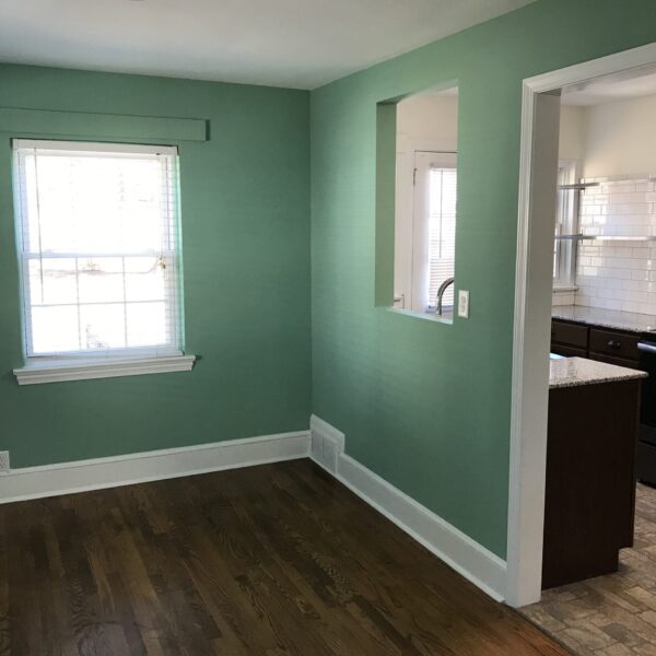 Dining room with a view of the kitchen
